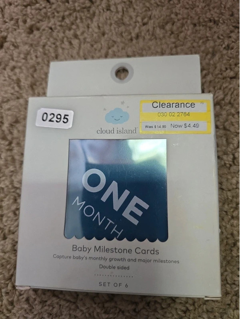 Brand new baby milestone cards from cloud island item 295 bin 18